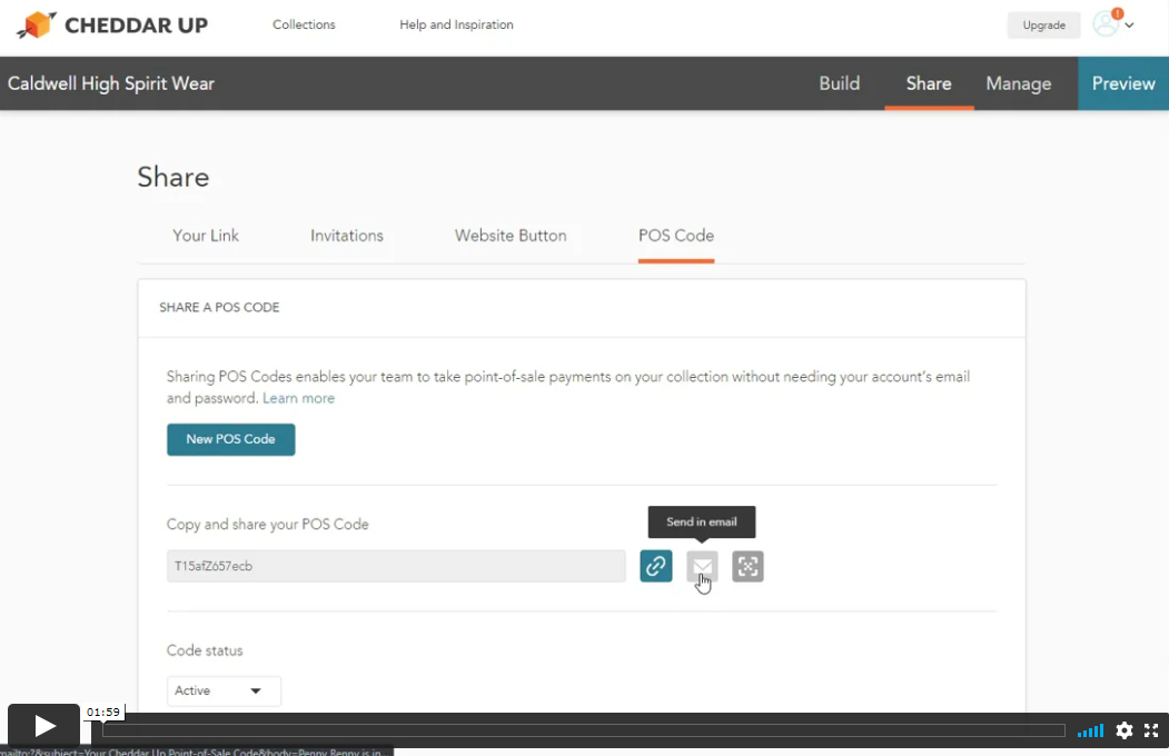 Use Event Codes Cheddar Up